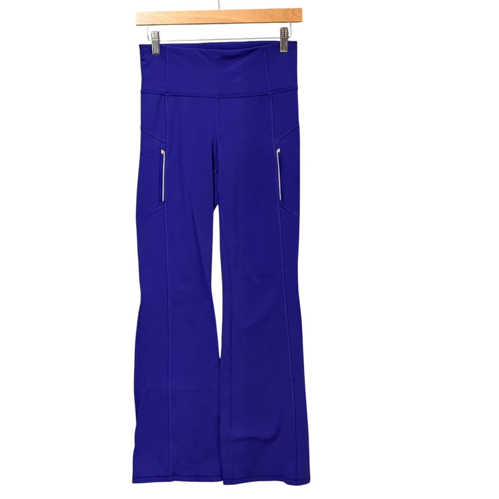 Athleta Rainier Bootcut Pant Cobalt Blue High Rise Fleece Lined Small S P